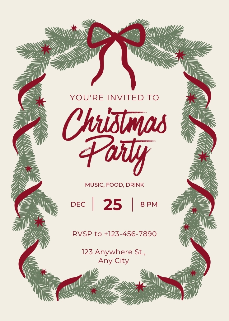 Christmas Party Invitation Template